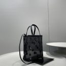Prada Small Polka-Dot Mesh Tote Bag Black For Women, Women's Bags 8.6in/22cm 1BG417_2DZ9_F0002_V_OOO