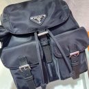 Prada Small Re-Nylon Backpack Black For Women, Women's Bags 11in/28cm 1BZ677_RV44_F0002_V_OOO