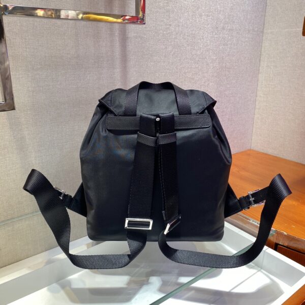 Prada Small Re-Nylon Backpack Black For Women, Women's Bags 11in/28cm 1BZ677_RV44_F0002_V_OOO