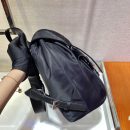 Prada Small Re-Nylon Backpack Black For Women, Women's Bags 11in/28cm 1BZ677_RV44_F0002_V_OOO