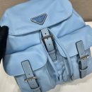 Prada Small Re-Nylon Backpack Blue For Women, Women's Bags 11in/28cm 1BZ677_RV44_F0076_V_OOO