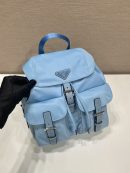 Prada Small Re-Nylon Backpack Blue For Women, Women's Bags 11in/28cm 1BZ677_RV44_F0076_V_OOO