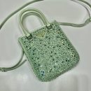 Prada Small Satin Tote Bag With Crystals Gold For Women, Women's Bags 6.9in/18cm 1BA331_2AWL_F068X_V_OOO
