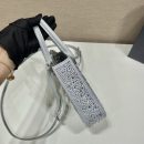Prada Small Satin Tote Bag With Crystals Silver For Women, Women's Bags 6.9in/18cm 1BA331_2AWL_F0934_V_OOO