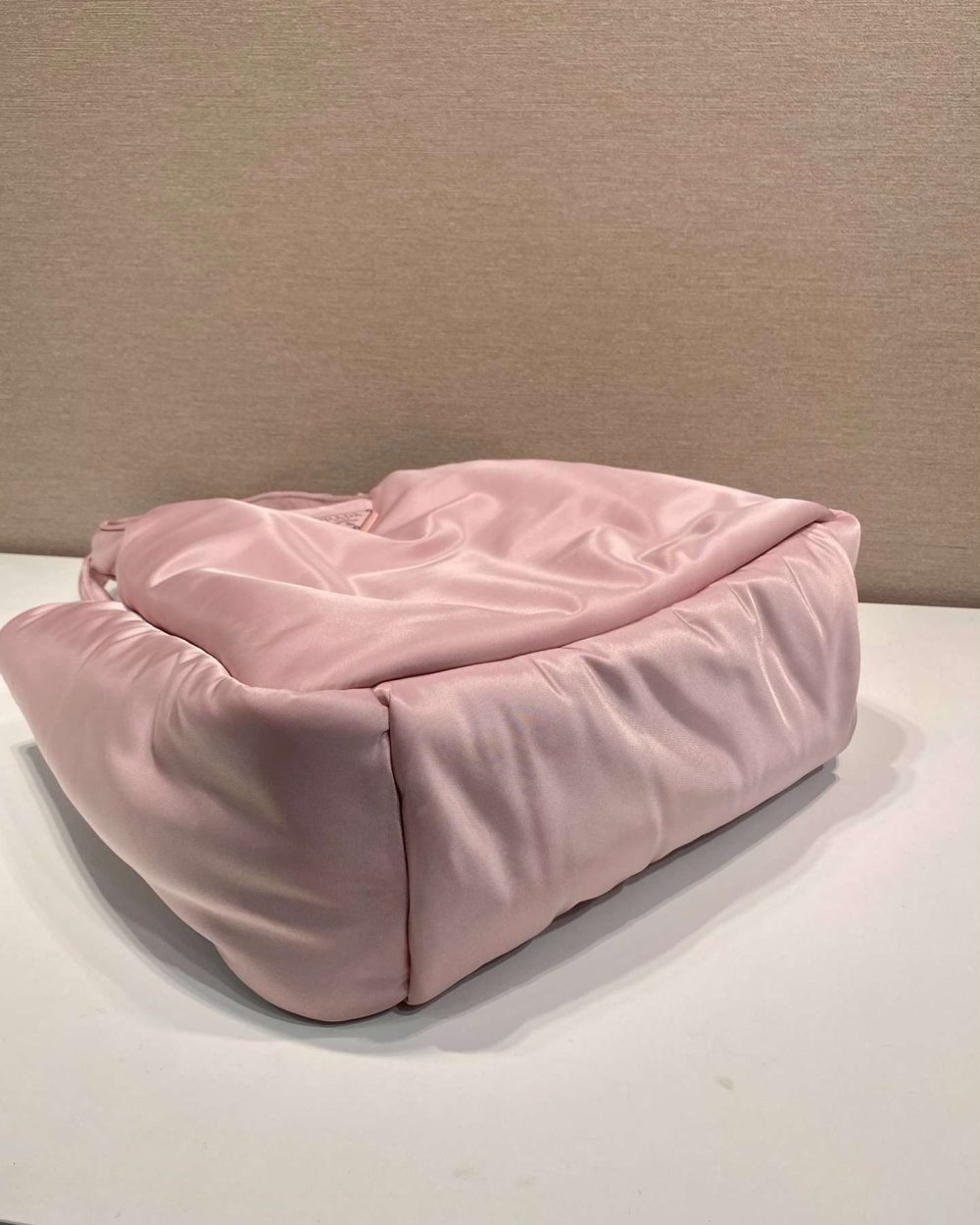 Prada Soft Padded Re-Nylon Bag White/Pink For Women 15in/38cm