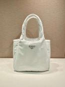 Prada Soft Padded Re-Nylon Bag White/Pink For Women 15in/38cm