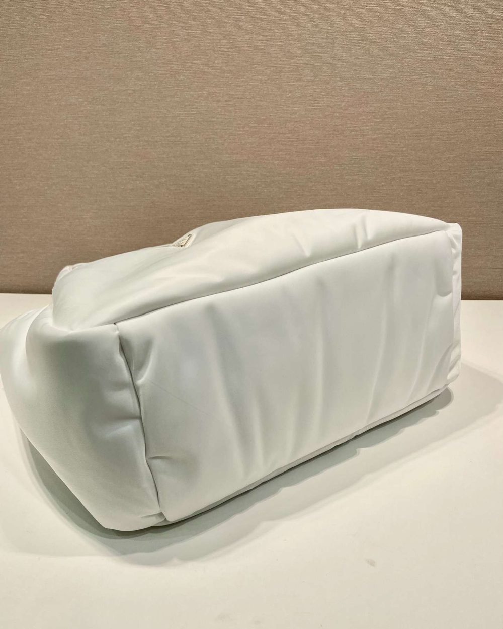 Prada Soft Padded Re-Nylon Bag White/Pink For Women 15in/38cm