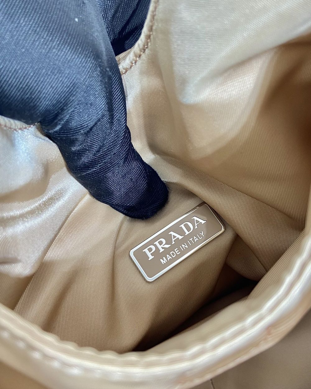 Prada Soft Padded Re-Nylon Mini-Bag White/Pink/Beige For Women 7.1in/18cm 1BA359_RCCJ_F0009_V_OVM