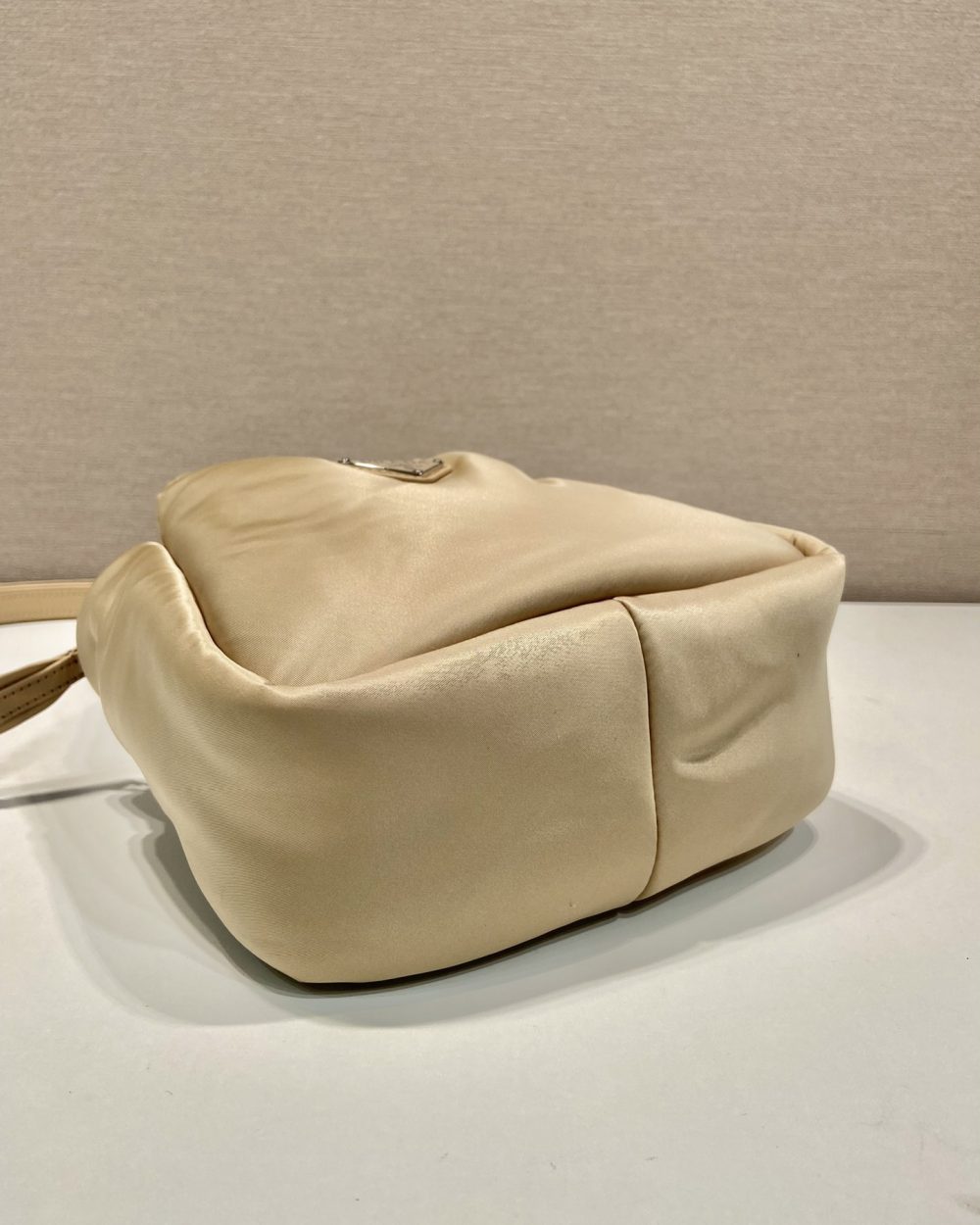 Prada Soft Padded Re-Nylon Mini-Bag White/Pink/Beige For Women 7.1in/18cm 1BA359_RCCJ_F0009_V_OVM