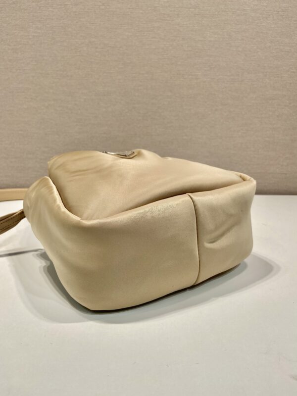 Prada Soft Padded Re-Nylon Mini-Bag White/Pink/Beige For Women 7.1in/18cm 1BA359_RCCJ_F0009_V_OVM