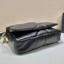 Prada System Nappa Patchwork Shoulder Bag Black For Women, Women's Bags 7.5in/19cm