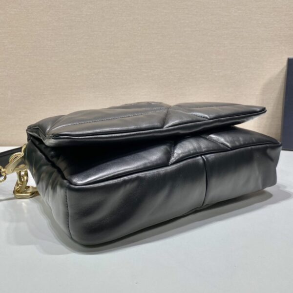 Prada System Nappa Patchwork Shoulder Bag Black For Women, Women's Bags 7.5in/19cm