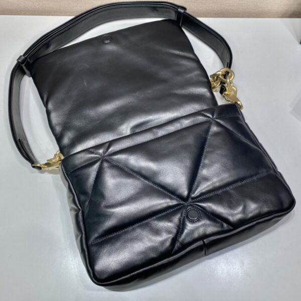 Prada System Nappa Patchwork Shoulder Bag Black For Women, Women's Bags 7.5in/19cm