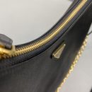 Prada System Nappa Patchwork Shoulder Bag Black For Women, Women's Bags 9.4in/24cm