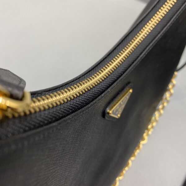 Prada System Nappa Patchwork Shoulder Bag Black For Women, Women's Bags 9.4in/24cm