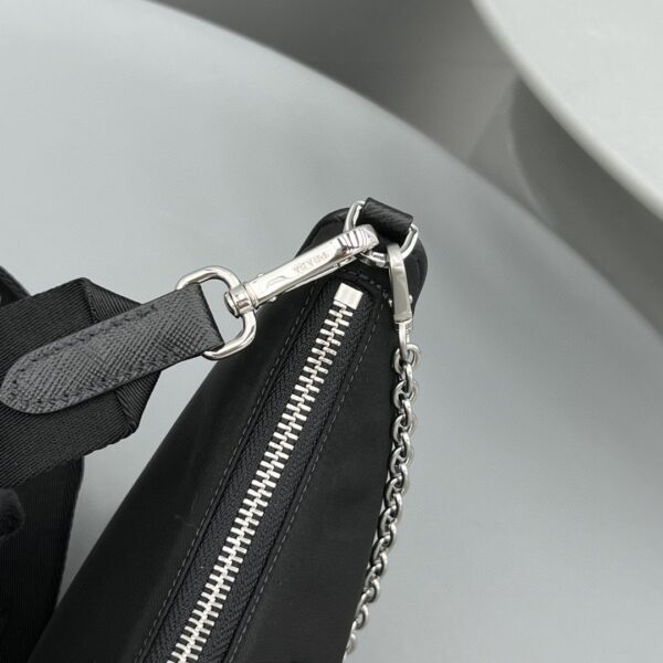 Prada System Nappa Patchwork Shoulder Bag Black For Women, Women's Bags 9.4in/24cm