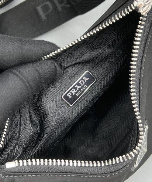 Prada System Nappa Patchwork Shoulder Bag Black For Women, Women's Bags 9.4in/24cm