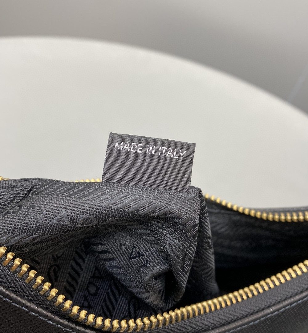 Prada System Nappa Patchwork Shoulder Bag Black For Women, Women's Bags 9.4in/24cm