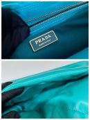 Prada System Nappa Patchwork Shoulder Bag Jade Green For Women, Women's Bags 7.5in/19cm