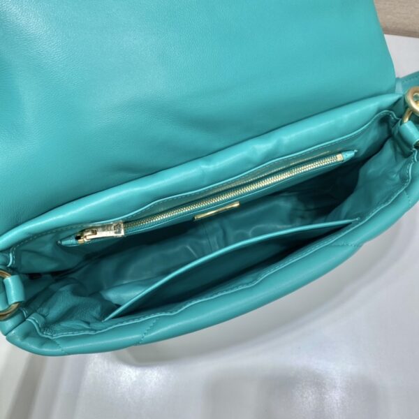 Prada System Nappa Patchwork Shoulder Bag Jade Green For Women, Women's Bags 7.5in/19cm