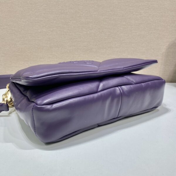 Prada System Nappa Patchwork Shoulder Bag Purple For Women, Women's Bags 7.5in/19cm