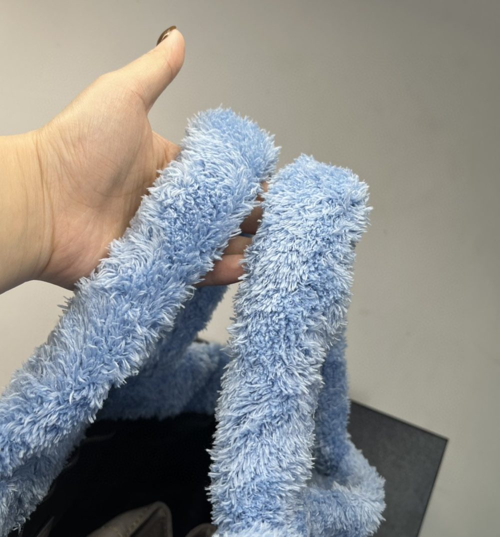 Prada Terry Tote Bag Blue For Women, Women's Bags 15.7in/40cm 1BG130_2DXO_F0D4O_V_MWO