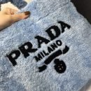 Prada Terry Tote Bag Blue For Women, Women's Bags 15.7in/40cm 1BG130_2DXO_F0D4O_V_MWO