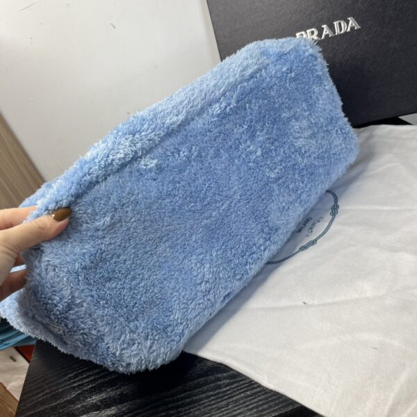 Prada Terry Tote Bag Blue For Women, Women's Bags 15.7in/40cm 1BG130_2DXO_F0D4O_V_MWO