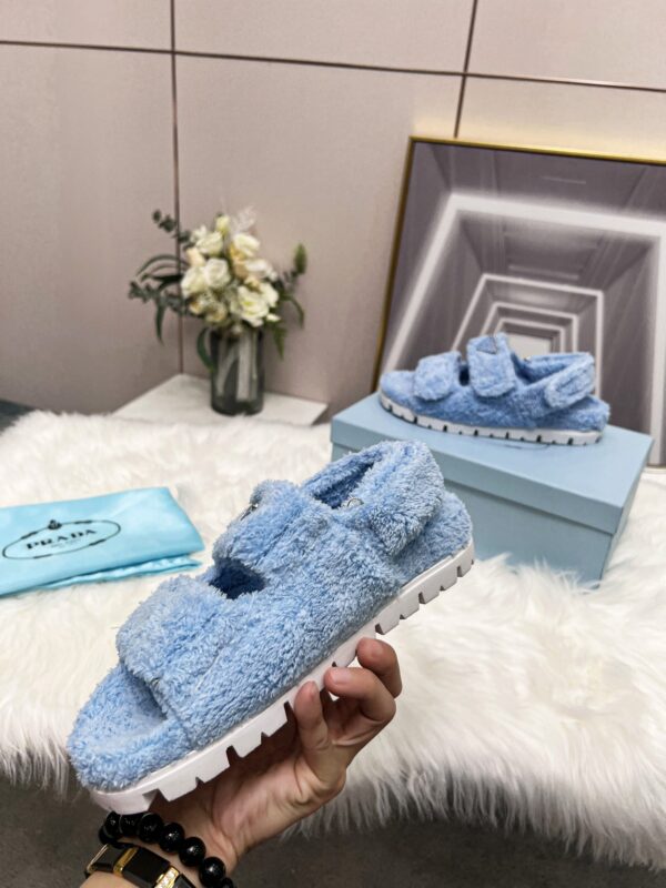 Prada Terrycloth Sandals Blue For Women 0.8in/20mm PRD 1X737M_H39_F0076_F_D020