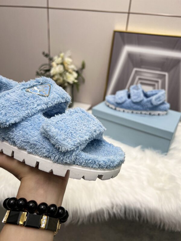 Prada Terrycloth Sandals Blue For Women 0.8in/20mm PRD 1X737M_H39_F0076_F_D020