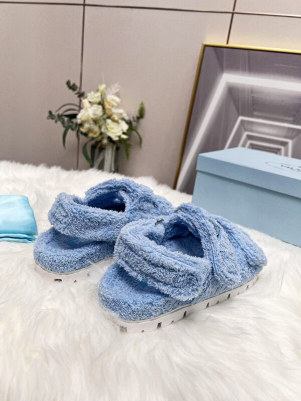 Prada Terrycloth Sandals Blue For Women 0.8in/20mm PRD 1X737M_H39_F0076_F_D020