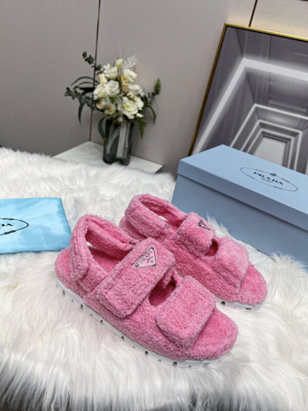 Prada Terrycloth Sandals Pink For Women 0.8in/20mm PRD 1X737M_H39_F0442_F_D020