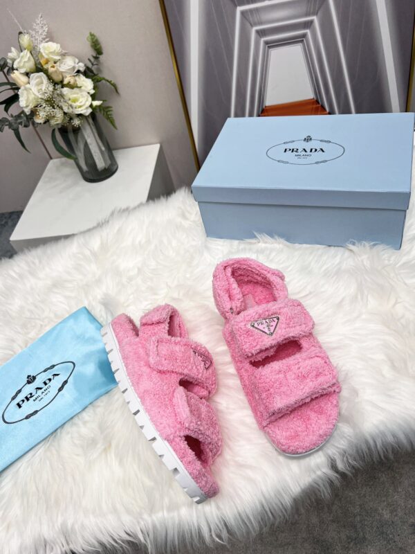 Prada Terrycloth Sandals Pink For Women 0.8in/20mm PRD 1X737M_H39_F0442_F_D020
