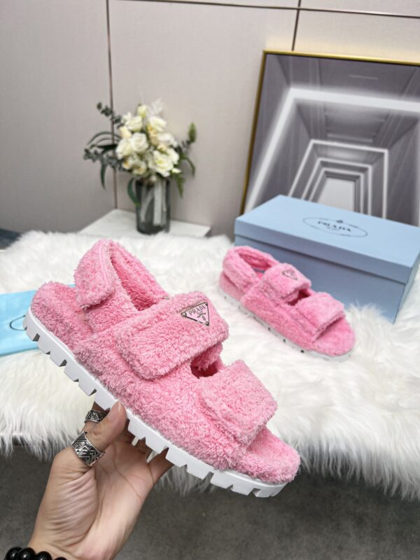 Prada Terrycloth Sandals Pink For Women 0.8in/20mm PRD 1X737M_H39_F0442_F_D020