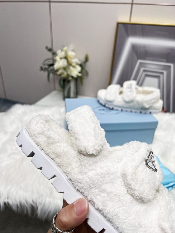 Prada Terrycloth Sandals White For Women 0.8in/20mm PRD  1X737M_H39_F0009_F_D020