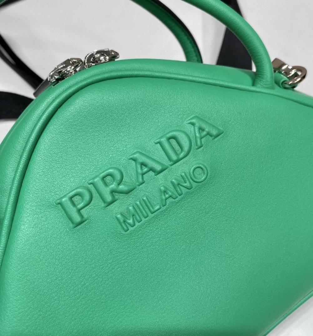 Prada Triangle Bag Green For Women, Women's Bags 9.8in/25cm 1BB082_2BYA_F0458_V_NEO