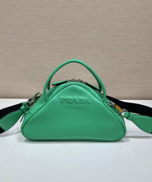 Prada Triangle Bag Green For Women, Women's Bags 9.8in/25cm 1BB082_2BYA_F0458_V_NEO