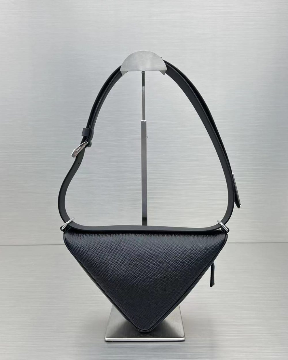 Prada Triangle Mini Bag Black For Women, Women's Bags 9.8in/25cm