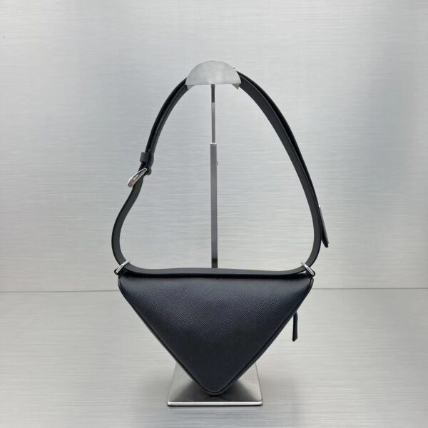 Prada Triangle Mini Bag Black For Women, Women's Bags 9.8in/25cm