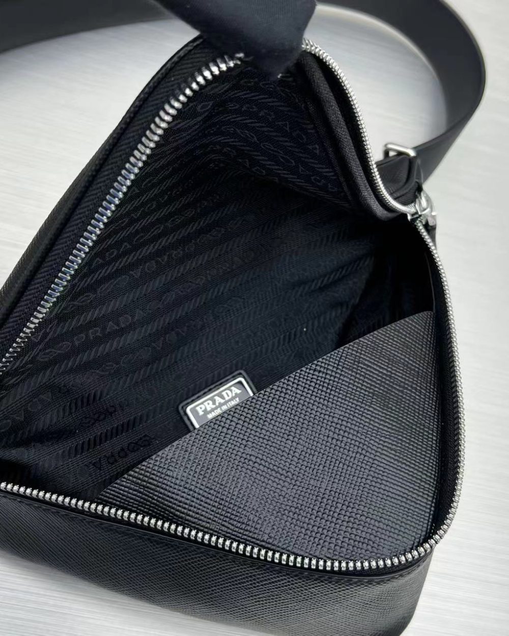 Prada Triangle Mini Bag Black For Women, Women's Bags 9.8in/25cm