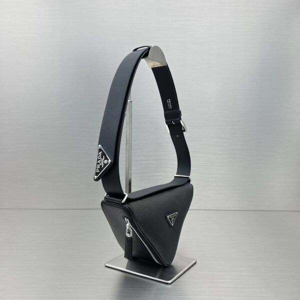Prada Triangle Mini Bag Black For Women, Women's Bags 9.8in/25cm