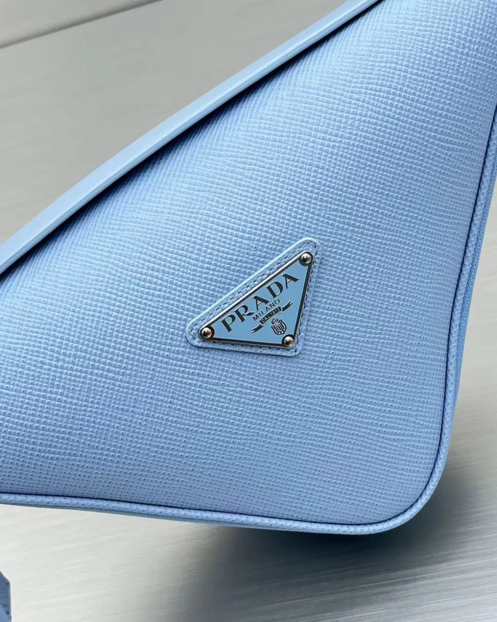 Prada Triangle Mini Bag Blue For Women, Women's Bags 9.8in/25cm