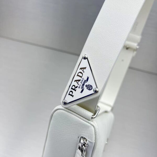 Prada Triangle Mini Bag White For Women, Women's Bags 9.8in/25cm