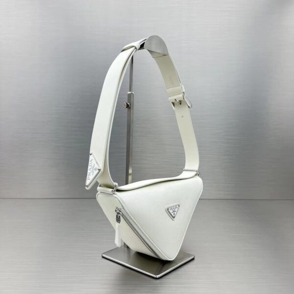 Prada Triangle Mini Bag White For Women, Women's Bags 9.8in/25cm