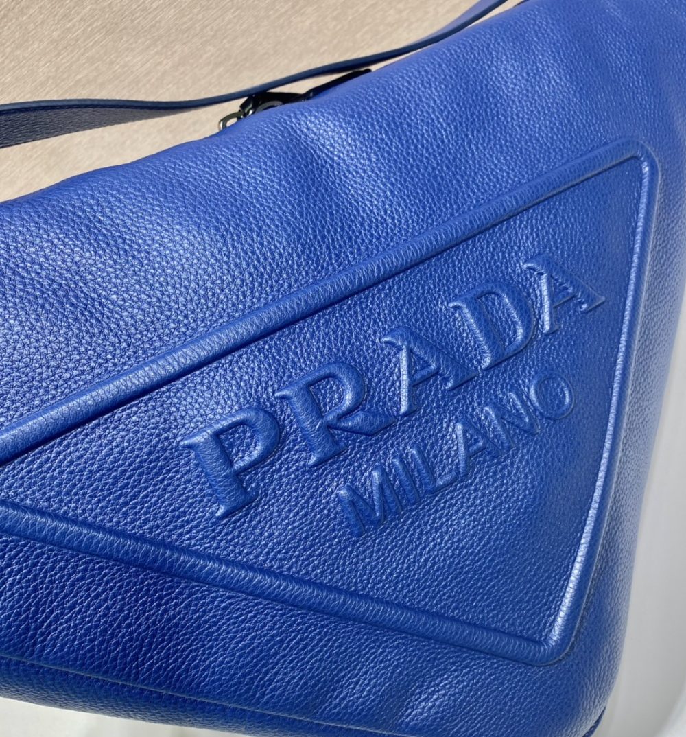 Prada Triangle Pouch Blue For Women, Women's Bags 12.2in/31cm