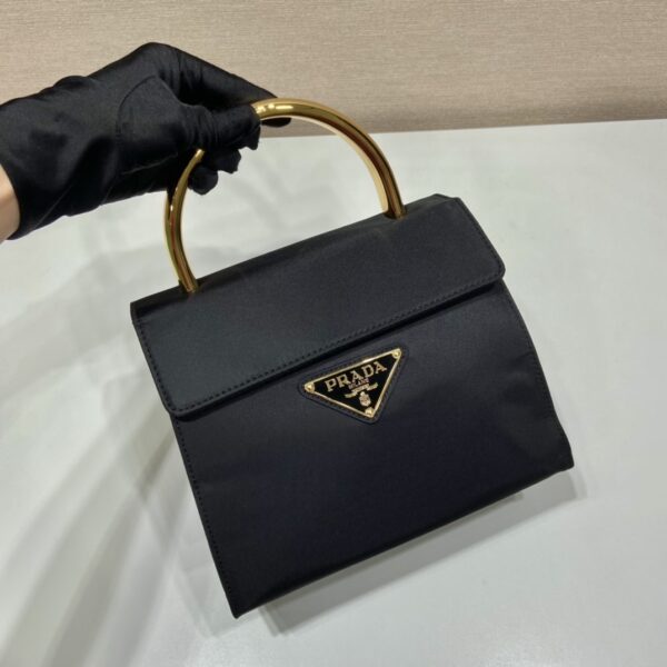 Prada Vintag Handle Bag Black For Women, Women's Bags 8.2in/21cm