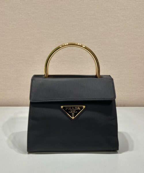 Prada Vintag Handle Bag Black For Women, Women's Bags 8.2in/21cm