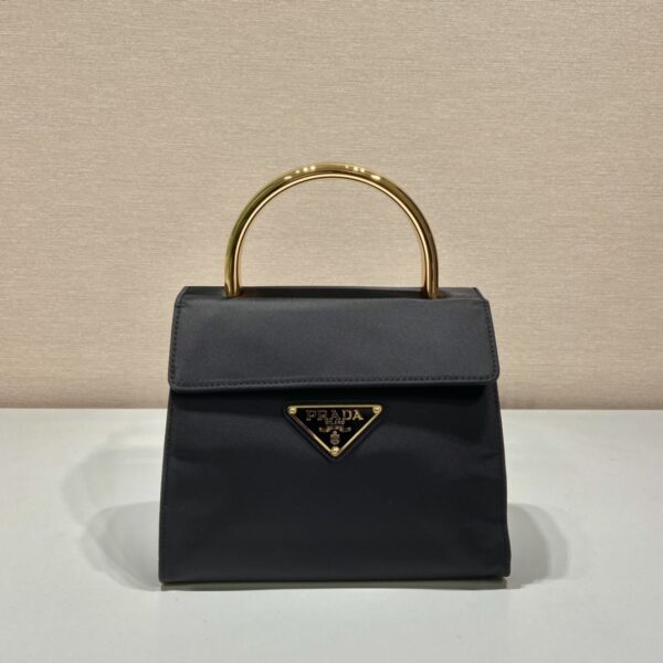 Prada Vintag Handle Bag Black For Women, Women's Bags 8.2in/21cm