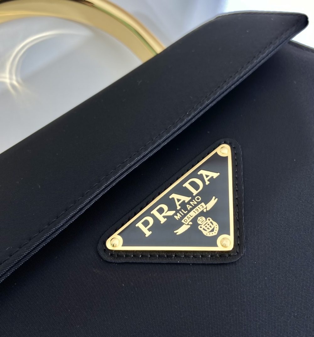 Prada Vintag Handle Bag Black For Women, Women's Bags 8.2in/21cm