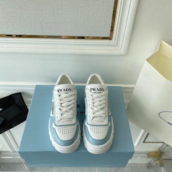 Prada Women's Gabardine Sneakers Blue For Women LV